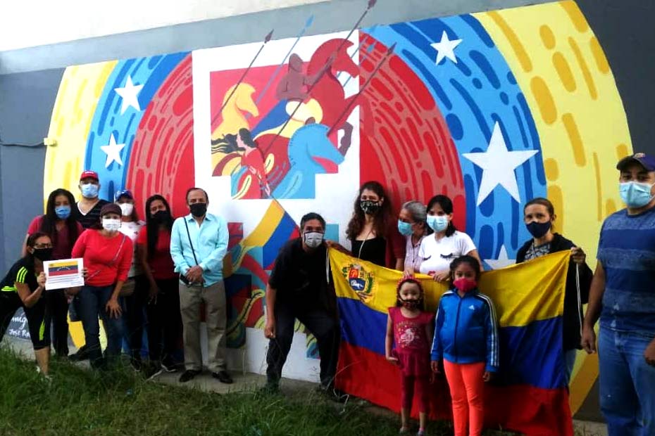 Mural de Utopix dedicado al Bicentenario de Carabobo